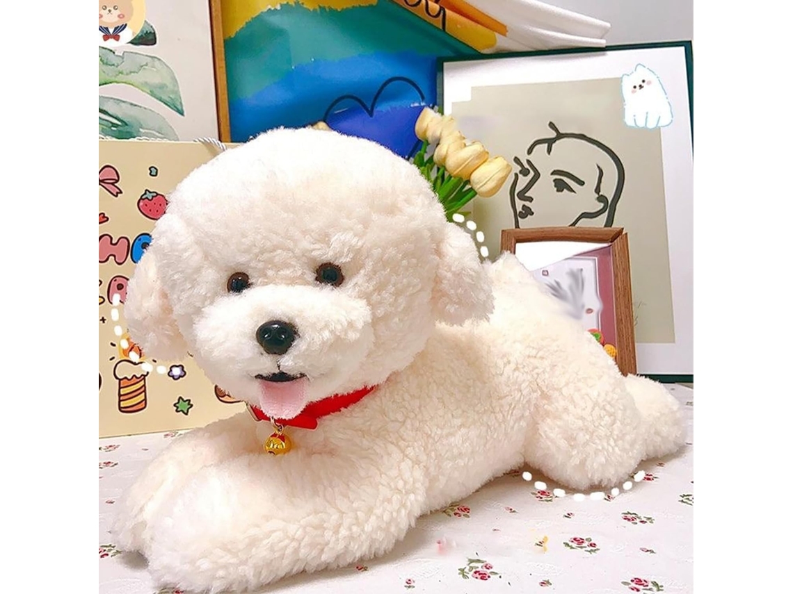 Pelúcia Teddy Puppy, Bichon Frisé Macio E Fofo, Brinquedo