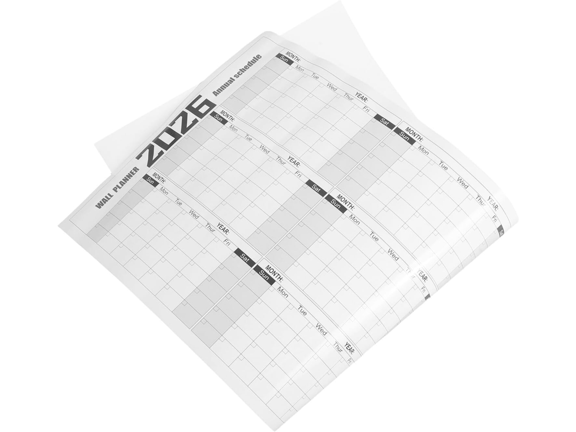 Calendário De Parede Grande Para Escrever E Apagar, Sem Data, Formato Grande, Superfície Laminada, Reutilizável, Gokoco