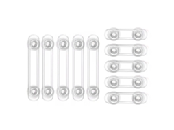 Primerox 10pcs Travão de Segurança Infantil Transparente para Armários Gavetas Eletrodomésticos Janelas