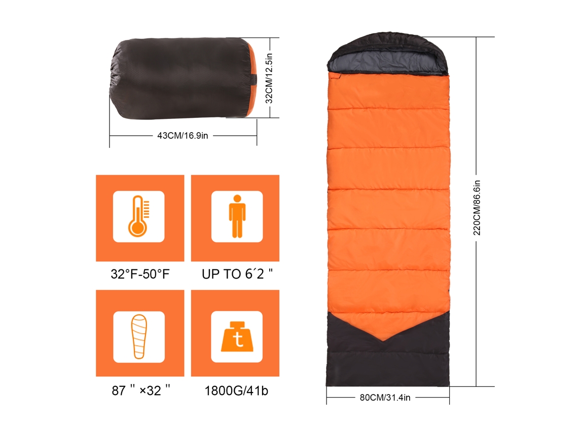 Saco de Dormir Envelope Individual Inverno