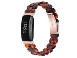 Lurelia Pulseira De Resina, Compatível Com Fitbit Inspire 2/, Cor Tartaruga, Acabamento Moderno