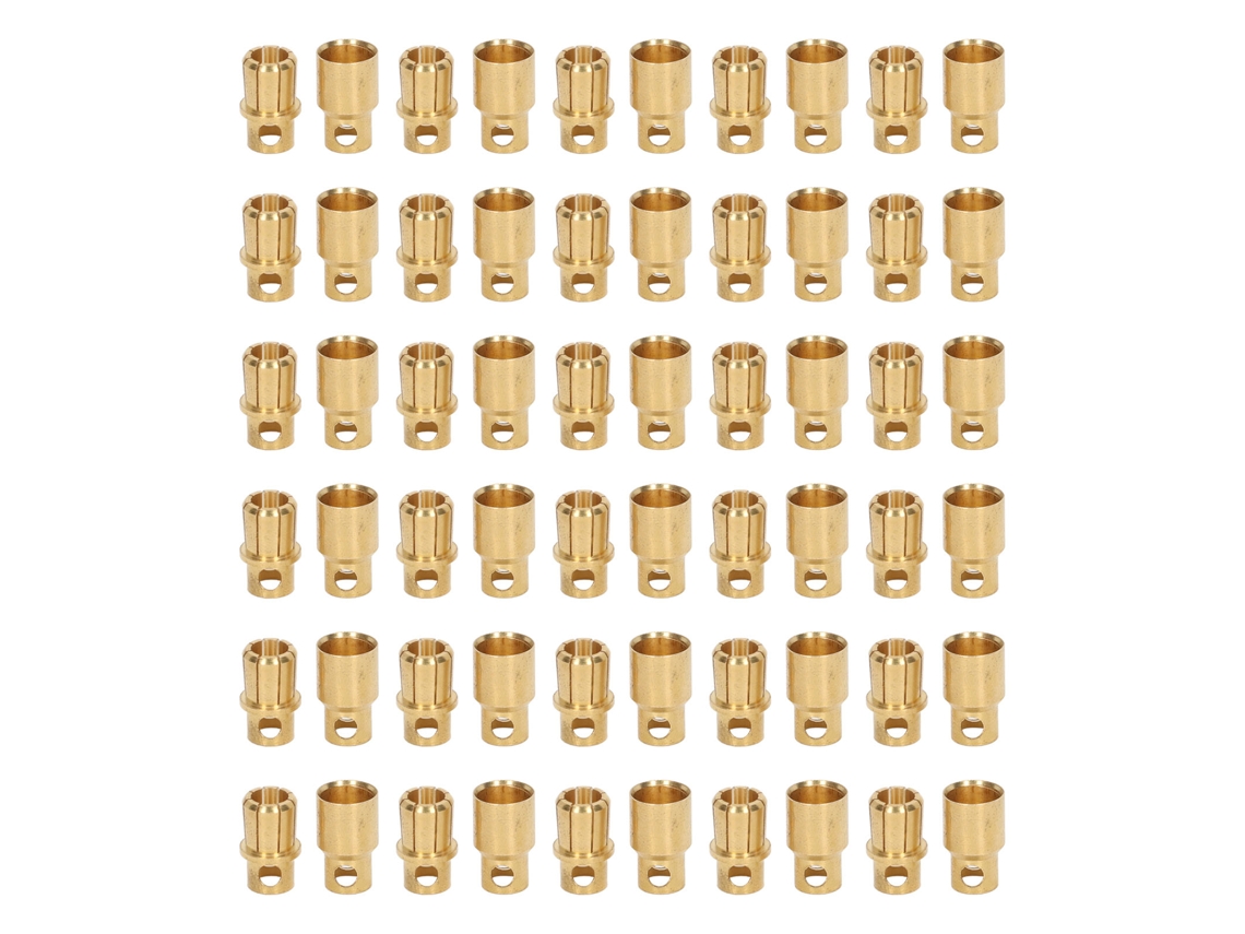 30 conjuntos de plugues conector de bateria, latão, ouro, alta precisão, conexão firme, S/MARCA