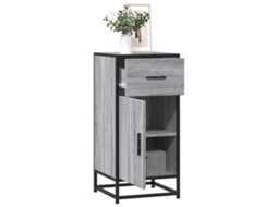 Aparador 35,5x35x76 cm Derivado madera/metal Gris Sonoma