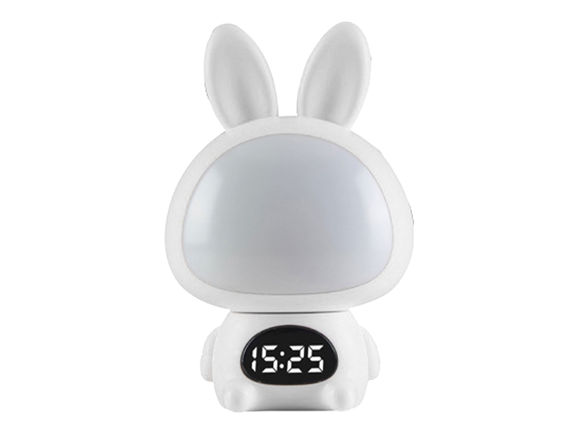Luz Noturna Led com Controle Remoto Plugue Parede Coelho Estilo Monocromático para Quarto Infantil