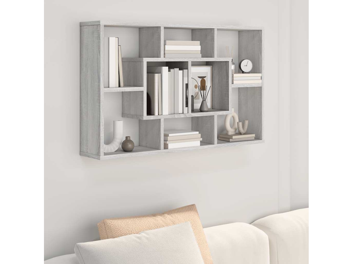 Vidaxl Estante 85x16x52,5 Cm Derivados De Madeira Cinzento Sonoma
