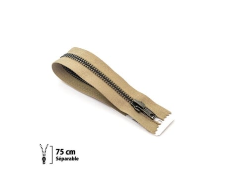 Fecho Éclair Eclair Z19 Separável 6mm 75 Cm Bege Médio
