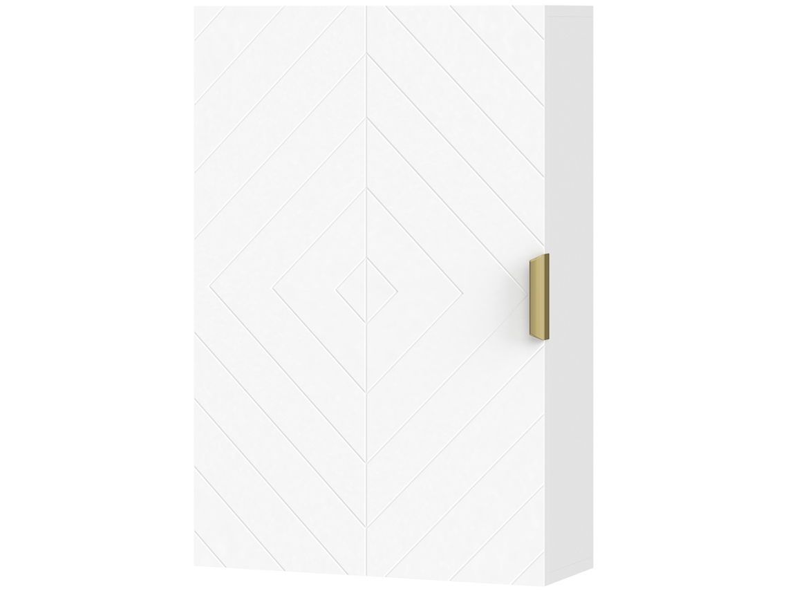Móveis De Casa 40x15x60 De Banho Suspensos Com 1 Alça De Aço E Prateleiras Ajustáveis Estilo Moderno Branco Cm