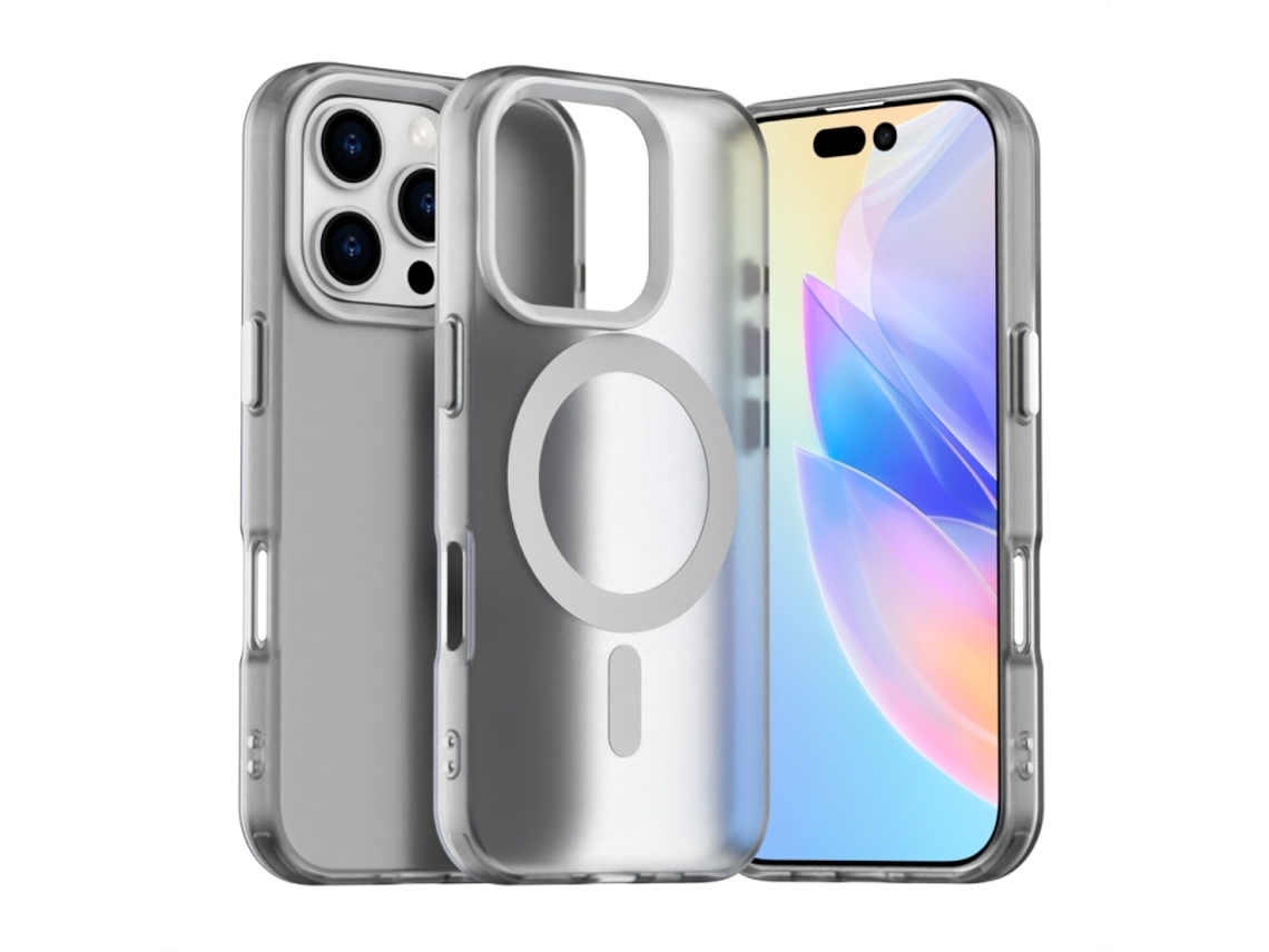 Capa Híbrida Para Iphone 16 Pro - Pc E Tpu Com Magsafe | Candy Design - Branca