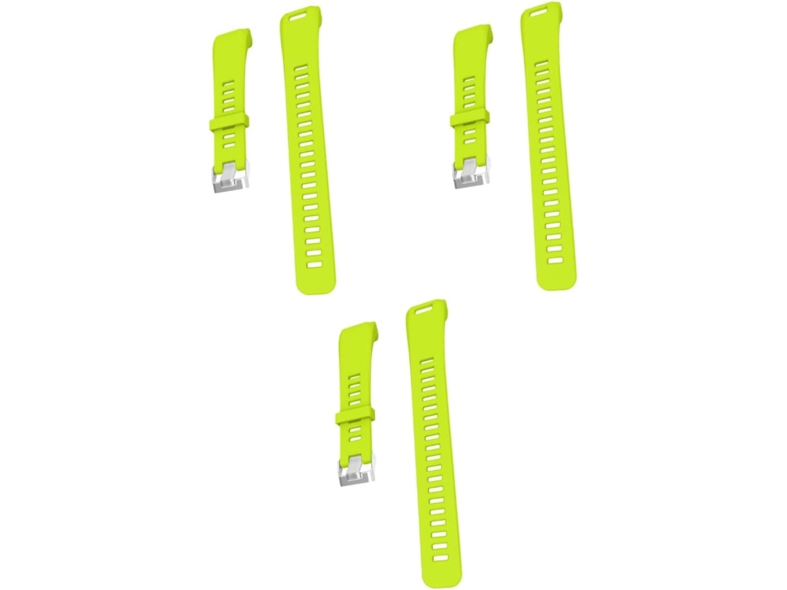 Conjunto De 3 Pulseiras Universais De Silicone Verde Para Relógio, Confortáveis E Com Sistema De Liberação Rápida.