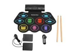 Bateria Eletrônica 9 Pads Colorida Com Bt