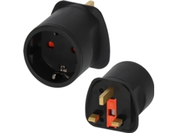 Adaptador De Viagem(adaptador Para Tomadas Britânicas E Europeias) Preto