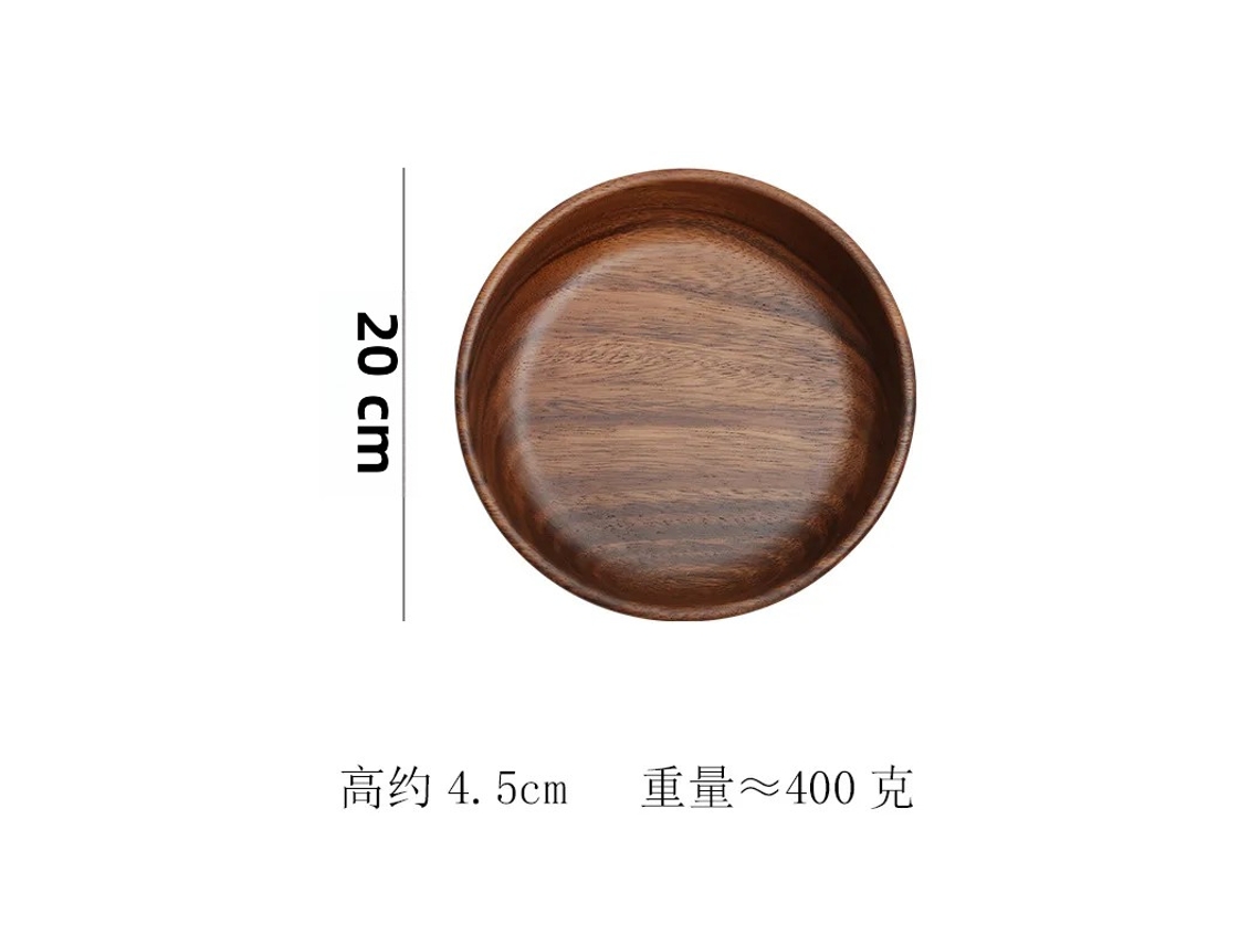 Tigela para Salada e Frutas em Madeira Maciça com Design Náutico Retrô , Utensílio de Cozinha Criativo e Recipiente para Armazenamento. MDUG (20 Cm)