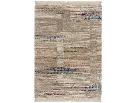 Alfombra de pelo largo con flecos - ATTICGO - Yebel - Multicolor, 160X230 cm