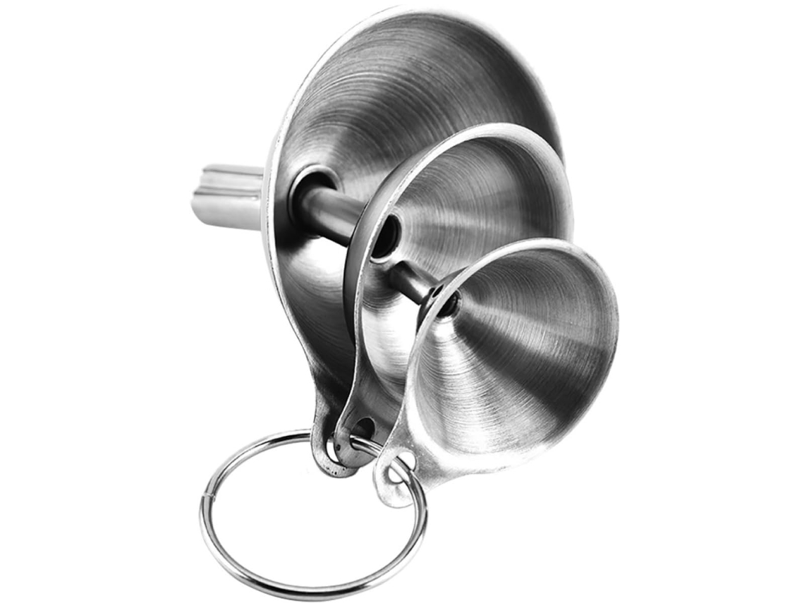 Conjunto Multifuncional De Cones Em Aço Inoxidável Para Transferência Líquidos E Enchimento Garrafas, Conjunto De 3 Peças