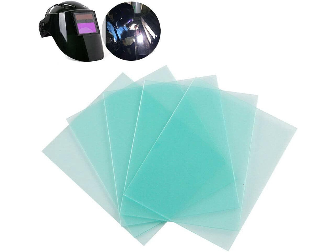 Pacote Com 10 Lentes De Reposição Nc Para Capacete De Soldagem De Luz Variável Para Soldagem Industrial 123 X 98 Mm Ehstmind