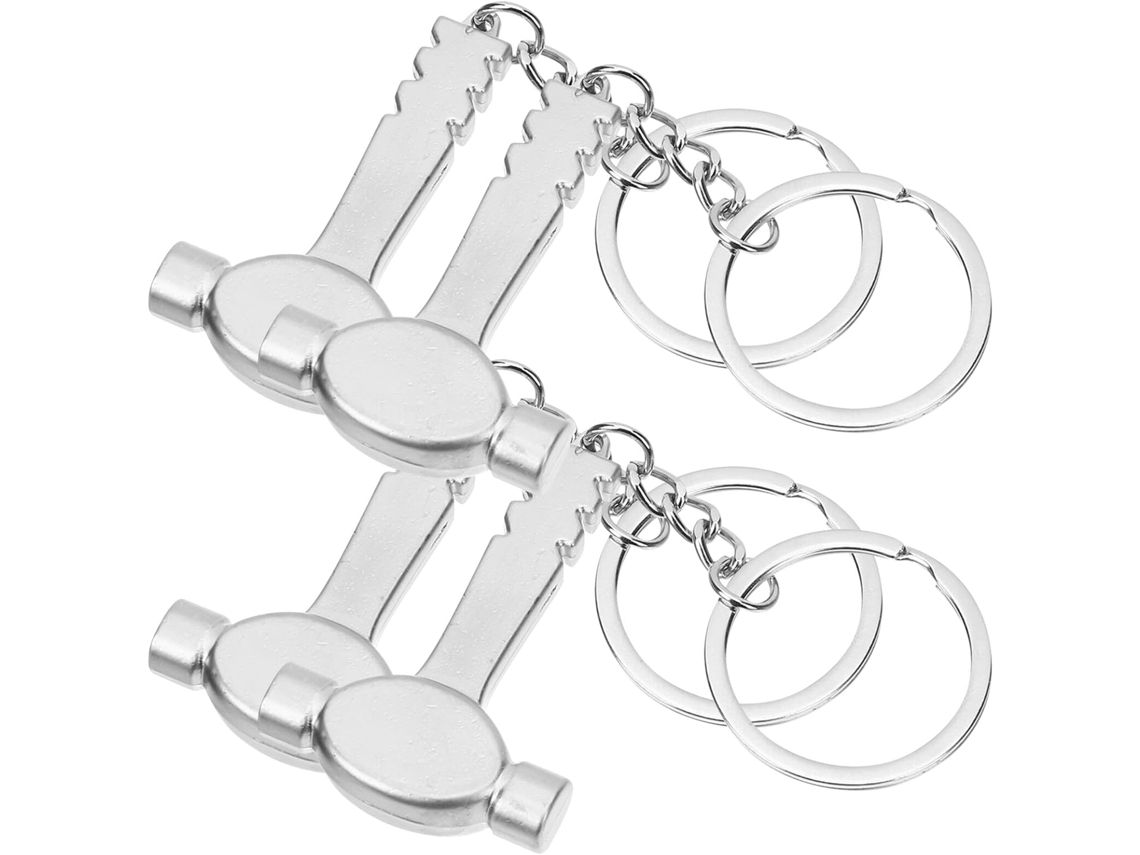 Conjunto De 4 Chaveiros De Metal Em Formato De Martelo, Anéis Criativos Para Chaves De Carro, Casa E Bolsa.