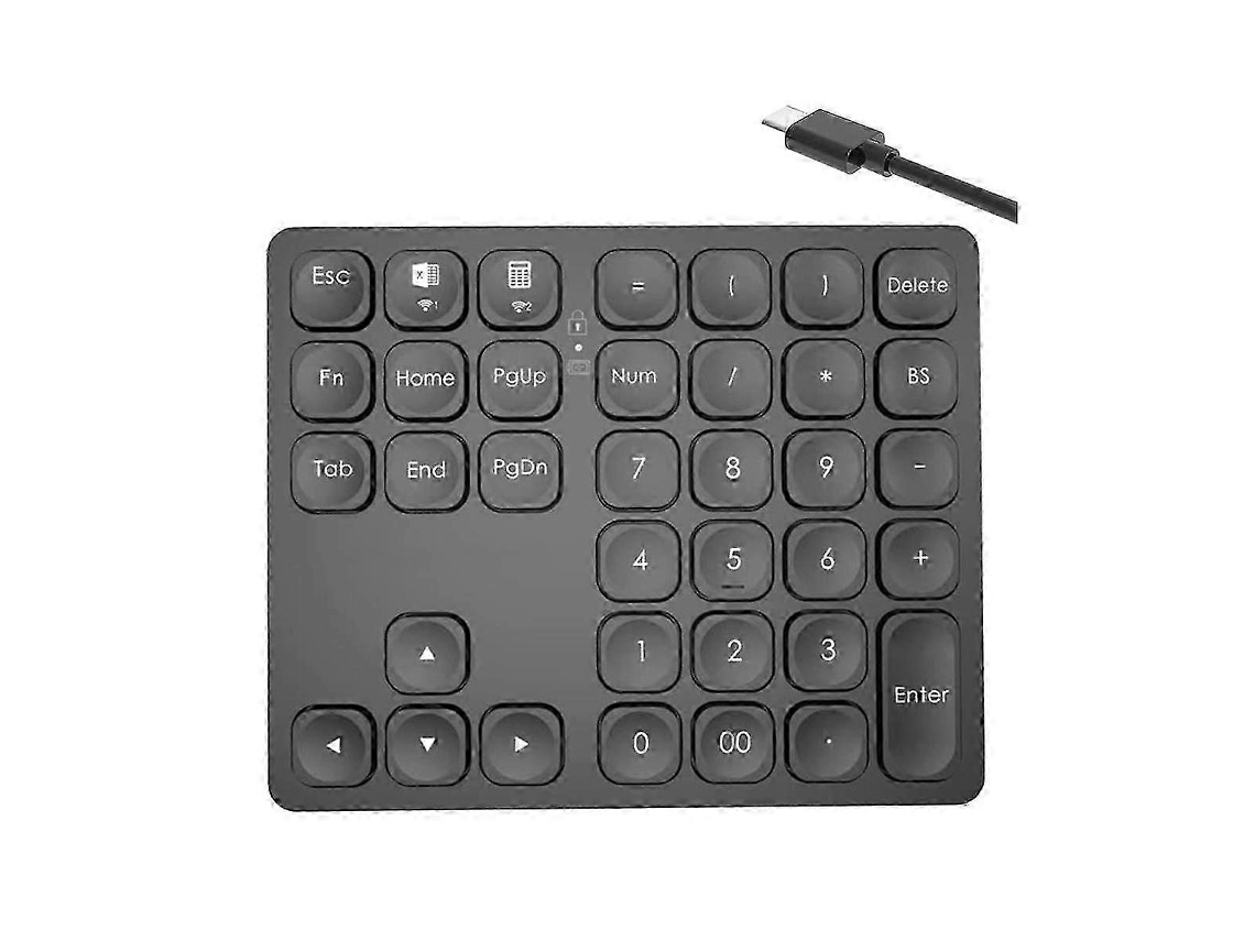 Mini Teclado Sem Fio Bluetooth Para Celular, Tablet, Teclado E Mouse Bluetooth Para Android, Preto VONKELIOS
