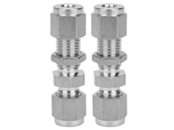 Conector De Parede De Acero Inoxidable 316 Con Doble Ferrula, Unión De Montaje Para Diámetro 1/4 Pulgada, 2 Piezas