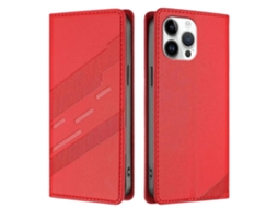 Capa De Couro Com Suporte E Estampa Estilo Punk Para Iphone 13 Pro Max De 6,7 Polegadas