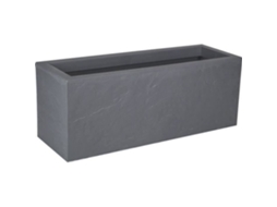 Floreira Volcaniaup 57 L Eda Decoração De Imitação De Pedra Cinza Seixo 79,5 X 29,5 X 29,5 Cm