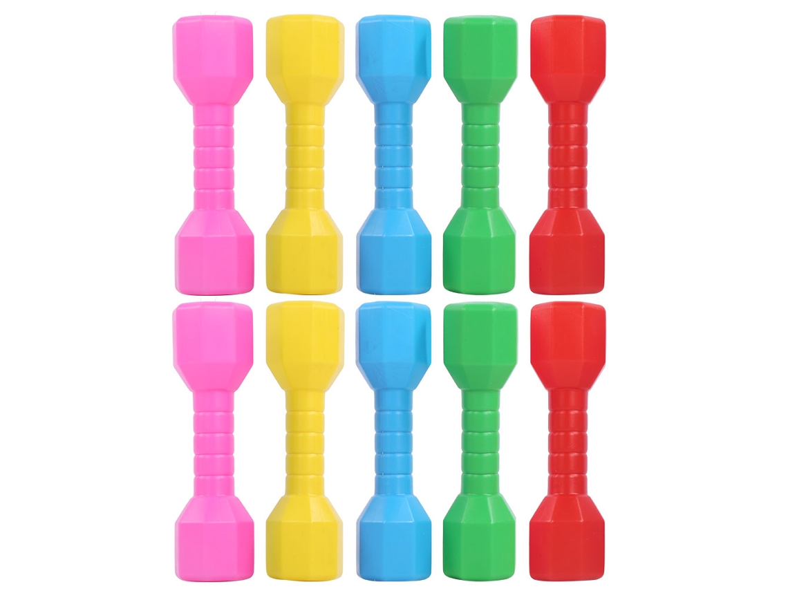10 Halteres Infantiles de Plástico S/MARCA