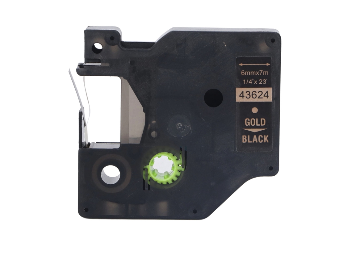 Cinta Para Etiquetadora 6mm Pet Resistente A Água E Óleo Ouro Sobre Preto Para Lmpc 16596 Lm150 Lm450 Lm350