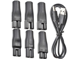 Carregador Usb 5v para Cortadores de Cabelo, Barbear, Aparadores e Beleza, Nova Line 7 Pcs