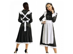 2026 traje de Cosplay de Criada para Mujer Adulta 3 Piezas: Vestido Longo com Avental e Diadema para Festa L