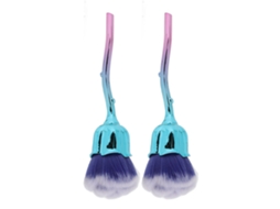 2pcs Pincel De Limpeza De Poeira Para Unhas Com Cabo Em Forma De Rosa Para Maquiagem E Blush