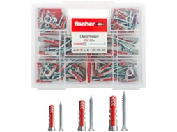 Kit DUOPOWER de buchas universais Caixa de 80 peças com parafusos variados FISCHER