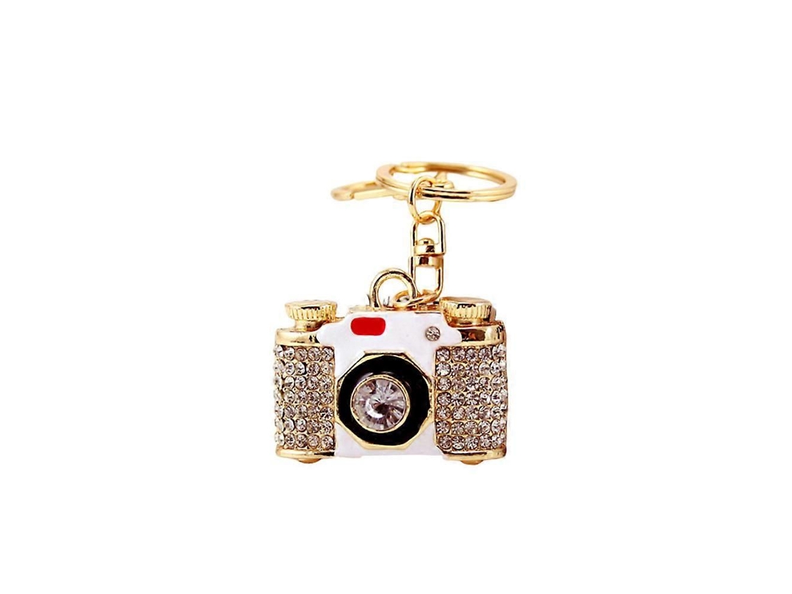 Chaveiro de Câmera Decorativo 1 Unidade Mini Pingente de Câmera com Strass TAISHENGDA