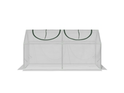 Estufa de jardim translúcida 119x60x60cm com 2 janelas de enrolar para cultivo de plantas, vegetais e flores, branca.