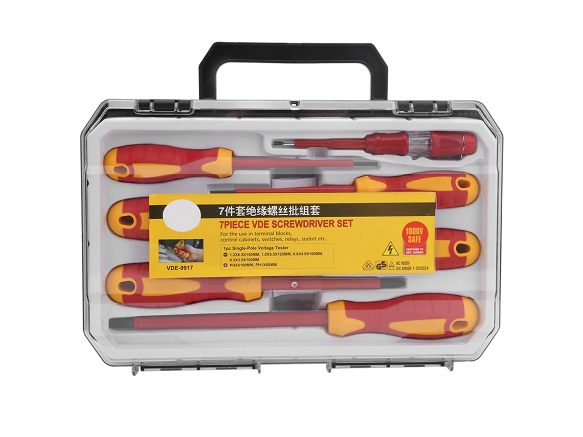 Conjunto De Chaves Isoladas 1000v Para Eletricista Com 7 Peças Chave De Fenda E Philips Ferramenta De Reparo