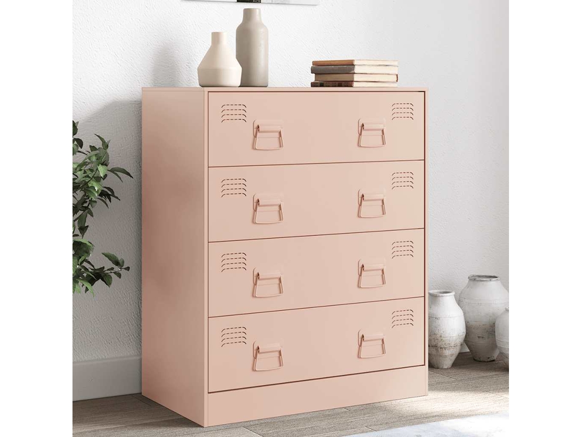 Aparador 67x39x83 cm Acero Rosa