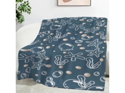 Manta com Estampa de Água viva Elementos do Oceano 130x150 Cm Multifuncional Macia e Aconchegante em Flanela I