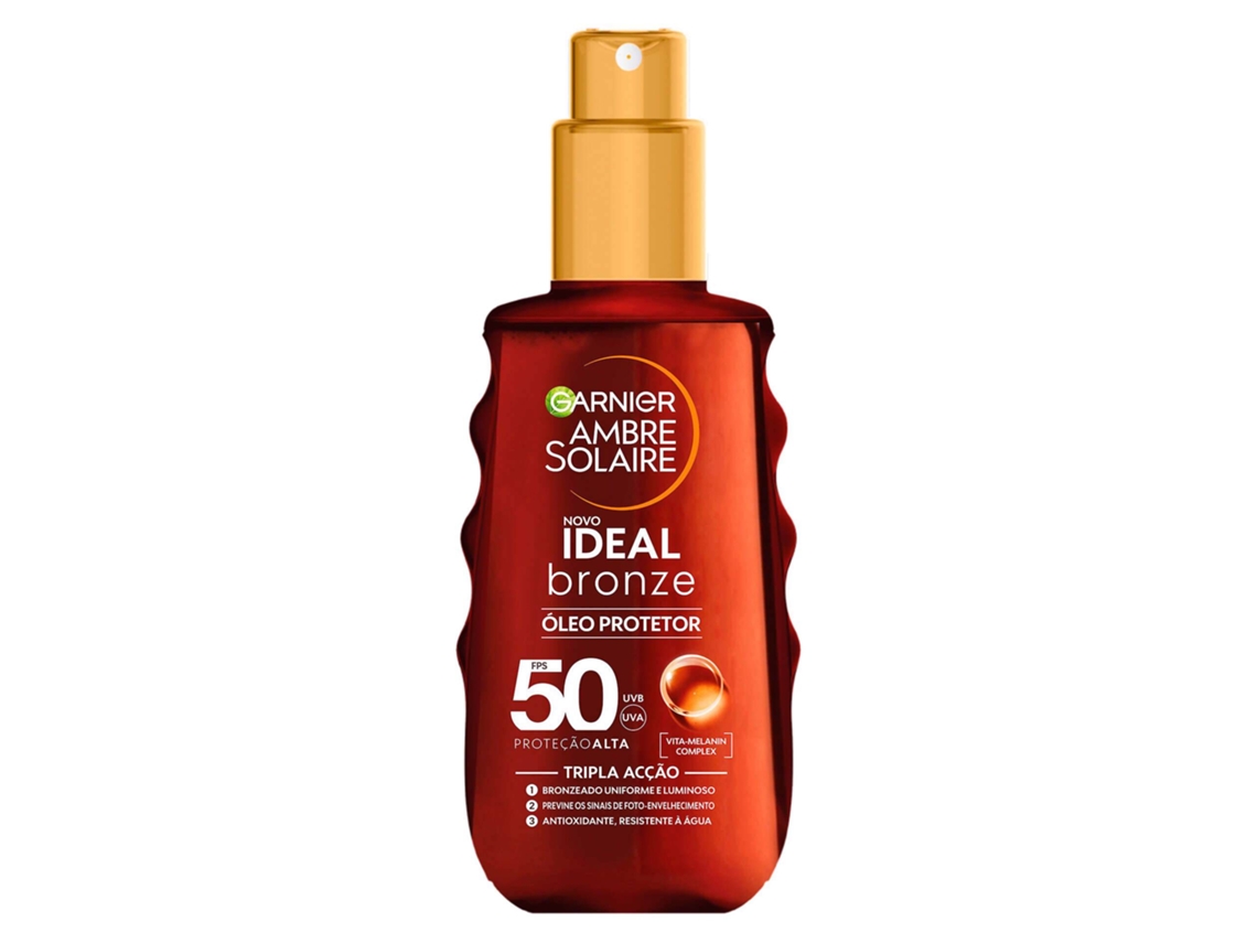Bronzeador Spray Ambre Solaire Ideal Bronze Ação Tripla FPS 50 GARNIER emb. 150 ml