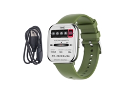Relógio Inteligente 1.75 Polegadas Ip68 Monitor de Sono Contador de Passos Fitness Tracker Verde