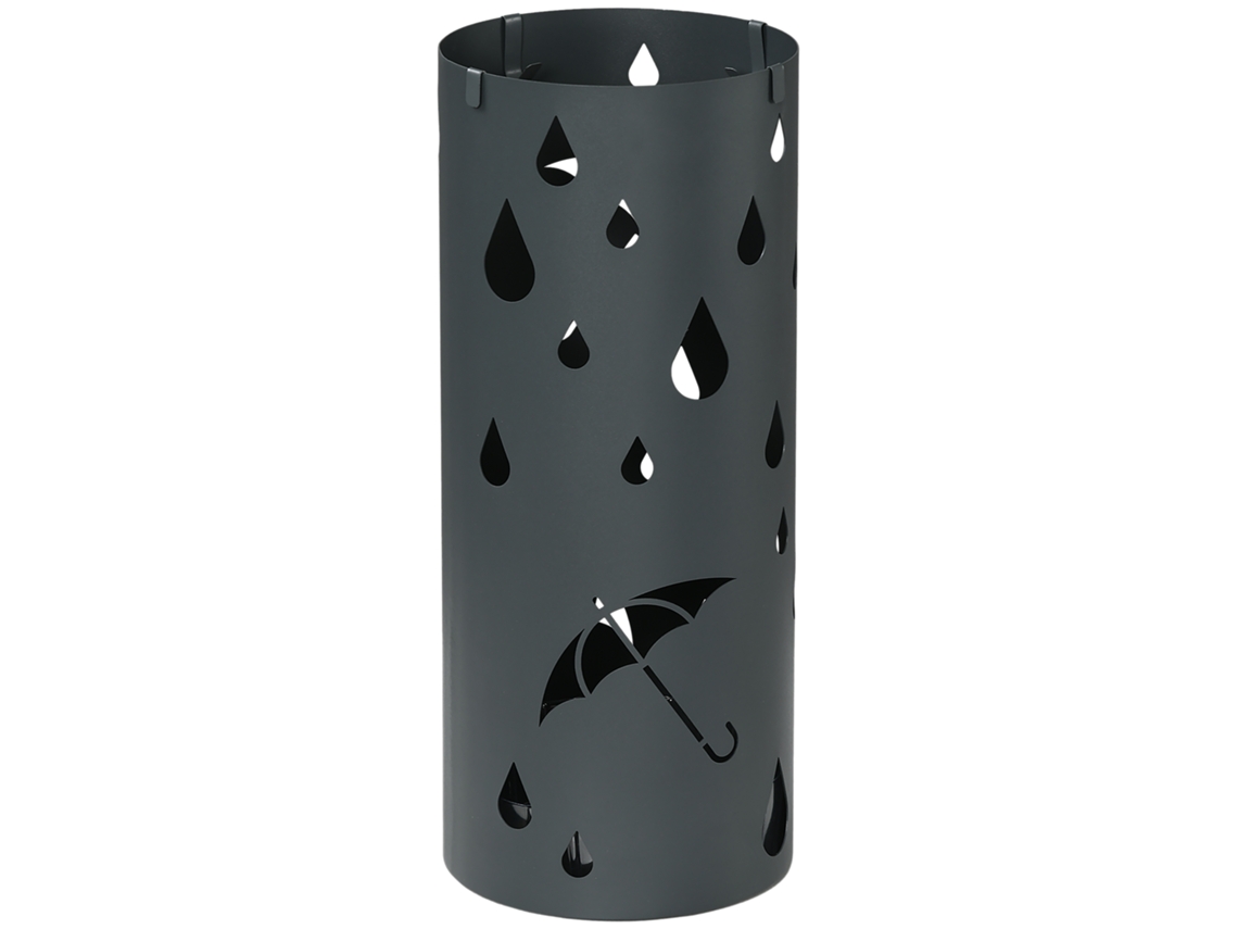 Suporte para Guarda chuvas,aço,formato Coluna,compartimento Removível,ø17x41cm,cinza BTFORUS
