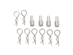 4pcs Suporte De Coluna Do Carro Rc De Alumínio Para Mjx 1/14 14301 14302 Carcaça Estável Resistente