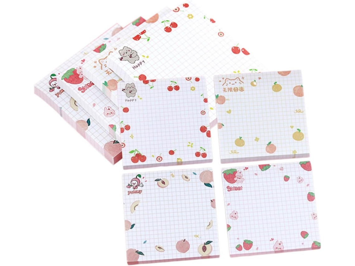 Blocos-notas Portáteis Multifuncionais Motif Fleur, Papier, 8 Carnets De 80 Feuilles, Pour Étudiants Et Bureau