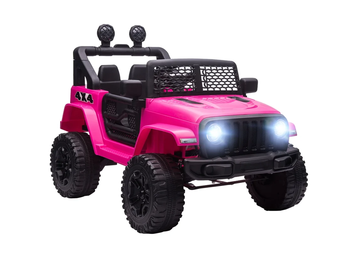 Carro Elétrico Infantil 12v, Tração Traseira, 5km/h, Luz E Som, 100x65x72cm, Rosa