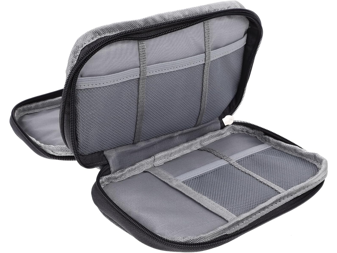 Bolsa Organizadora De Cabos E Acessórios Eletrônicos De Camada Dupla, Estojo De Viagem Para Fones De Gokoco