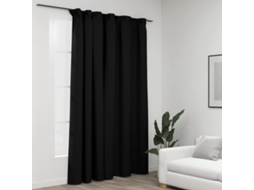 Vidaxl Cortinas Opacas Aspeto Linho Com Ganchos 290x245 Cm Antracite
