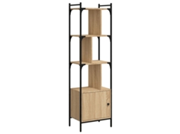 Estante com Porta Derivados de Madeira Carvalho Sonoma MAISON EXCLUSIVE (44,5x30x154,5 cm)