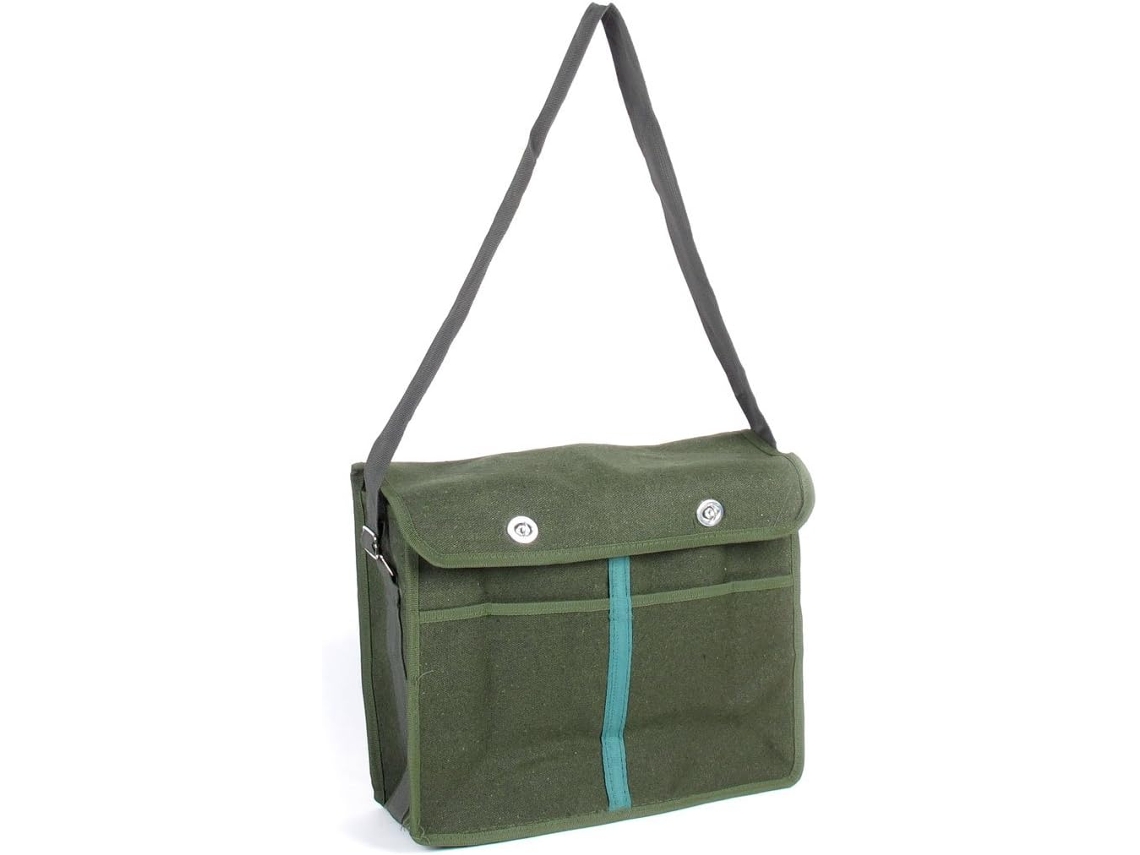 Bolsa de Lona para Ferramentas Eletricista, com Alça Ombro Ajustável, 4 Bolsos, na Cor Verde CHABERLU