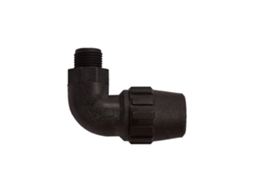 Codo Rosca Macho De Polietileno Para Tubería De Riego Por Goteo - Varias Medidas Pack 5 Uds 32mm X 1"