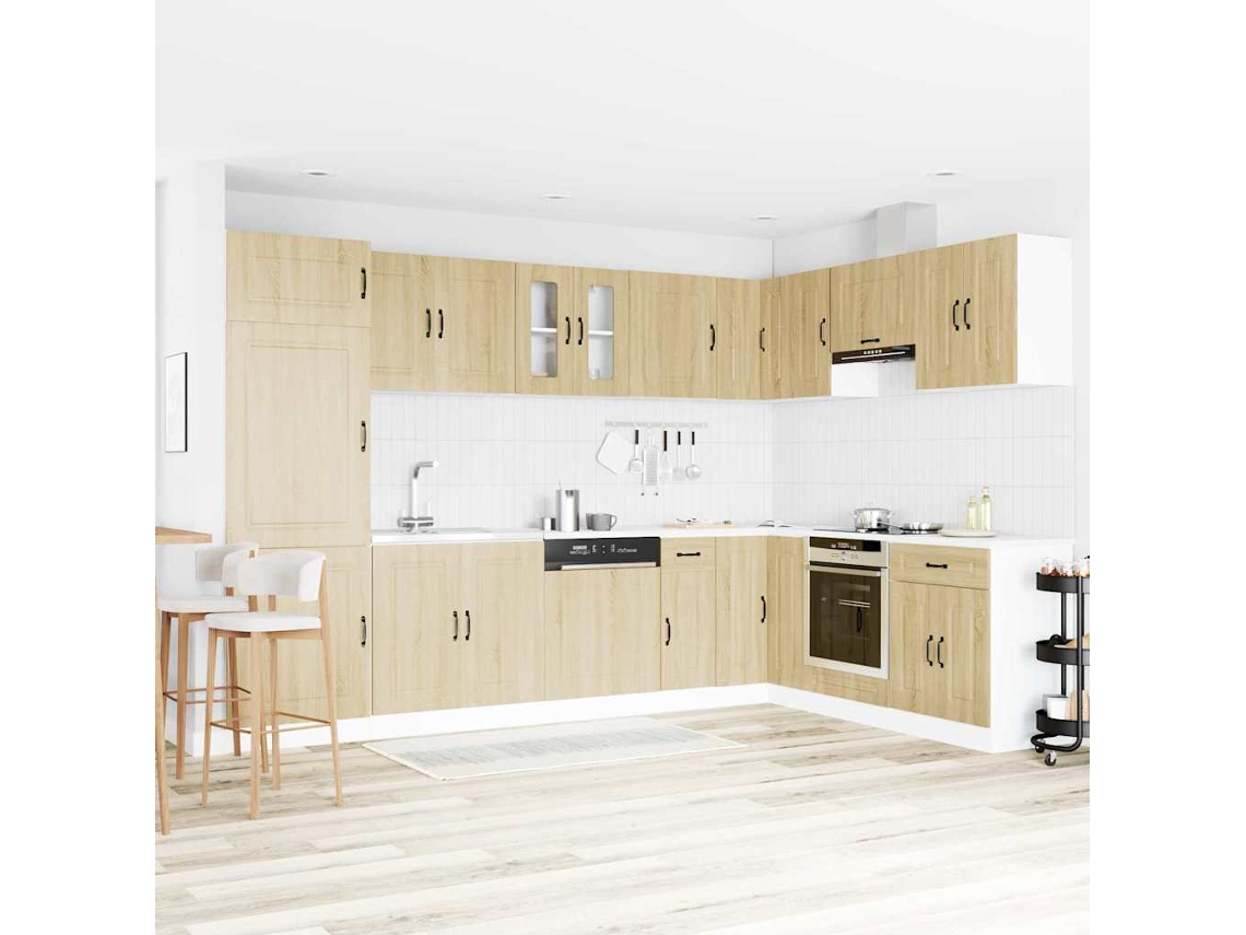 Vidaxl Armário De Cozinha Kalmar Carvalho Sonoma 80 X 46 X 81,5 Cm