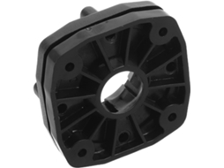 Suporte de montagem em metal preto para câmera veicular com cabeça esférica giratória de 360°