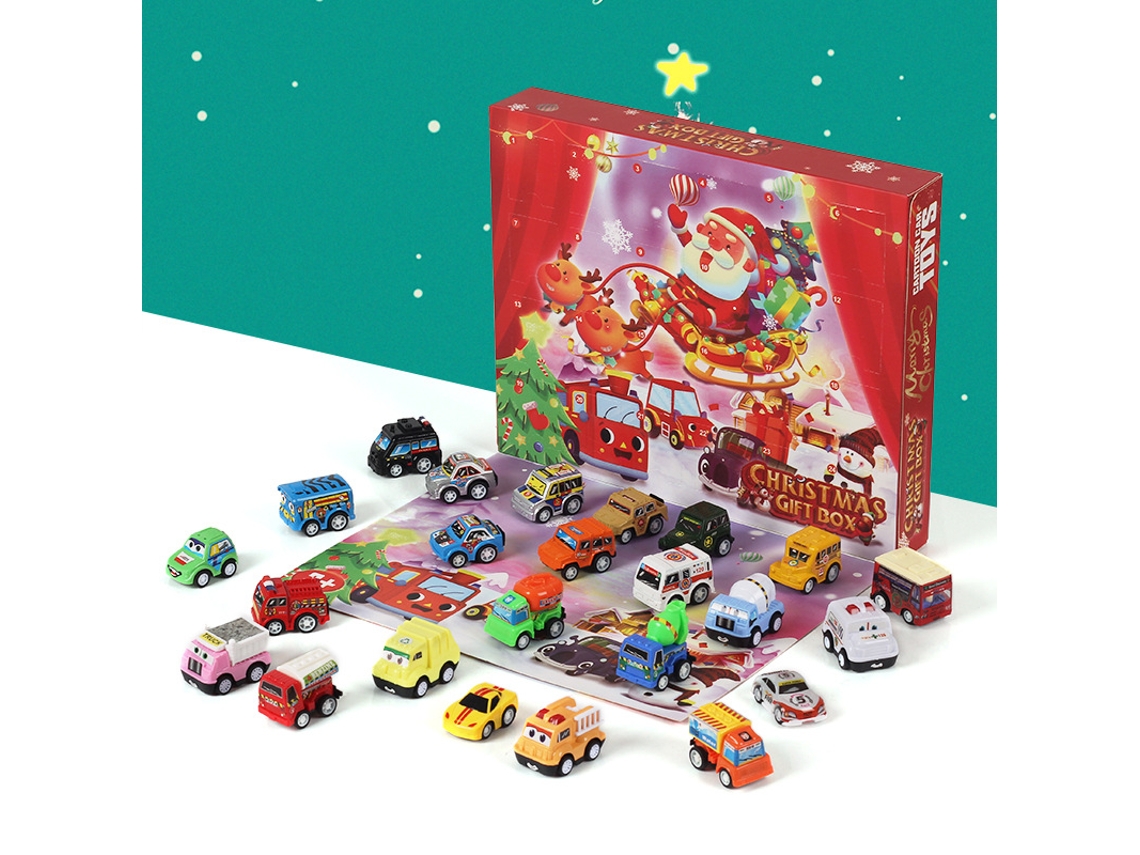 Carrinho De Plástico Com Calendário De Contagem Regressiva De Natal*