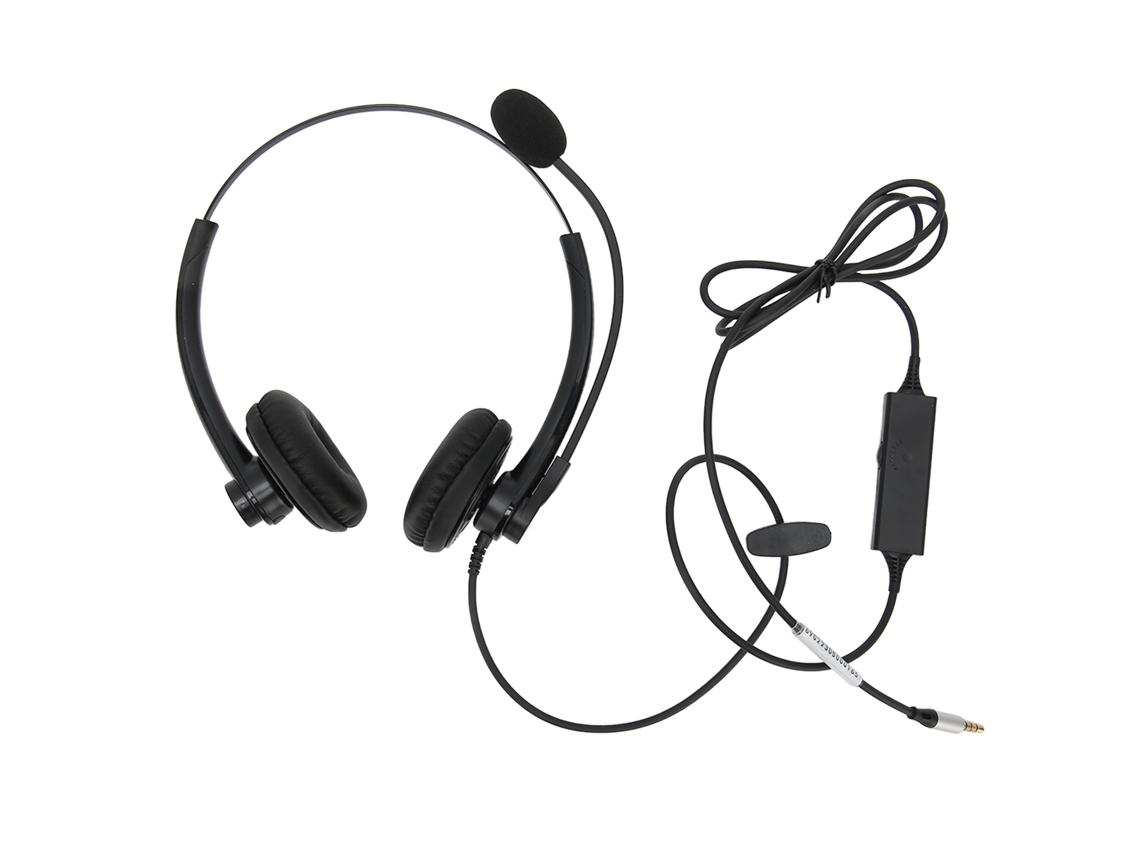 Aetheria fone de Ouvido com Fio Binaural para Atendimento Ao Cliente com Microfone e Redução de Ruído Plug 3.5mm